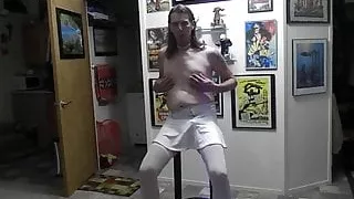 Amateursex, Crossdresser, Kleid, Schwuler Sex, Fersen, Kleiner Schwanz