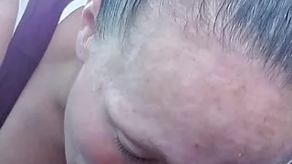 Street Walker swallows big nut