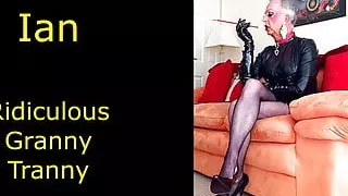 Lächerliche Oma Transe - heiße Beine Schwuchtel