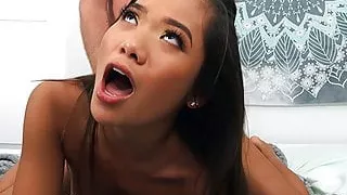 PropertySex, Petite Asian Babe Fucks Roommates Big Cock