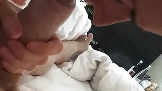 Cumming in Katie's mouth