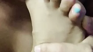 Women Sucks Her Big Toe Pretends Its A Cock