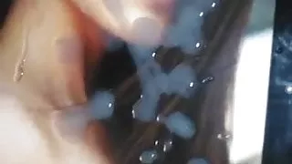 Elnaaz norouzi tastes my big cock covered in huge cumshots