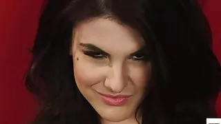 Stockinged english voyeur instructing jerkoff