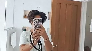 Frankie Bridge with messy hair