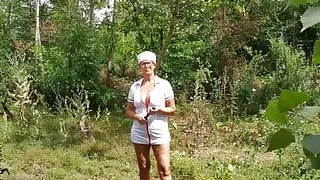 Lukerya like a nurse