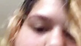 BBW blond milf shaking fat ass and huge boobs