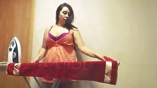 Wild Housewife Loves Ironing Clothes Naked