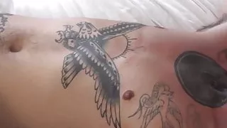 Coppia, Sega, Figa, Succhiare, Ingoio, Tatuaggio