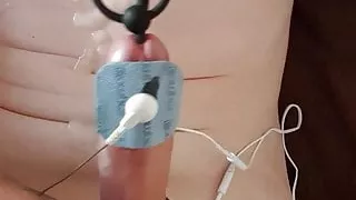 young gay double sounding and multiple estim electro cumshot