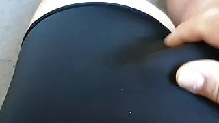 Cum in spandex pants