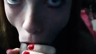 Redhead blows BBC while parents are gone