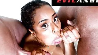 Kira Noir Gets Sloppy Worshiping 2 Cocks - EvilAngel