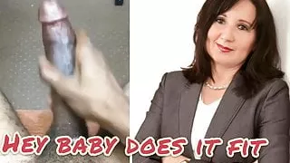 BBC jerking off to white mature stepmom