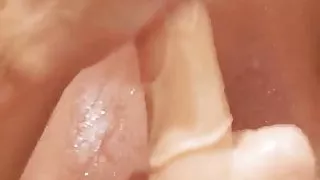 Big Tit Girl Sucking Her Dildo