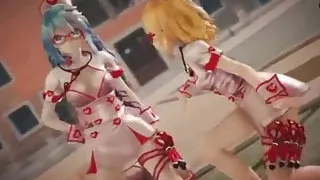 MMD Miku Luka Rin Nurses