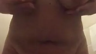 Russian with huge boobs shows her sexy body