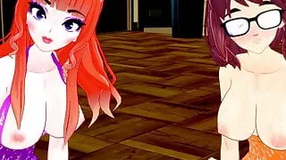 Daphne & Velma want to see you cum as you watch them.