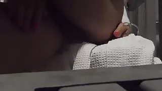 Wife masturbates and cums for camera