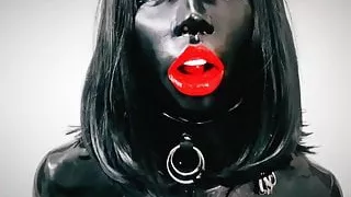 Dreammask M08b Black Poppy With Latex Coating For Sexy Girl