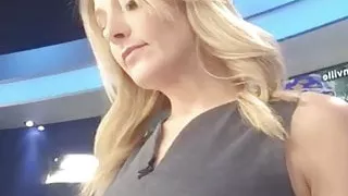 Kelly A in tight gray dress