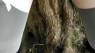 Amatoriale, Crossdresser, Vestito, Gay, All'aperto, Pipì