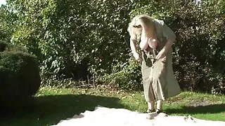 Wife caught her step mom and husband fucking outside