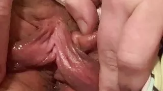 Slutty BBW playing with wet pussy