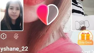 Girl's reaction on Dick webcam