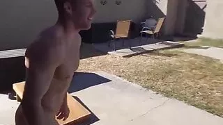 Hairy Football Jock Michael Kasten Jerks Off