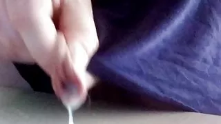 Burly amateur jerking cock in rough solo