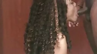 Ebony beauty Kay sucks sloppy dick