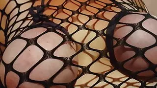 Curvy Charlotte BBW Body Stocking Tied Tits Rope