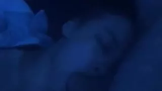 Asian girl loves sucking big white cock