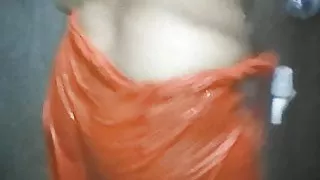 Village housewife bathing