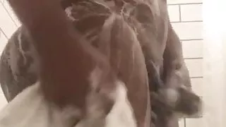 THICC Ebony Tranny Babe nagroM Duschen