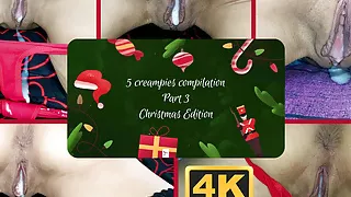 TRAILER: 5 creampies compilation #3 - Christmas Edition 4K