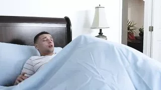 Step sister helps brother cum