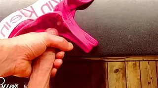 Cumshot on stepmother's panties
