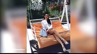 Stephanie Rice flaunts toned legs