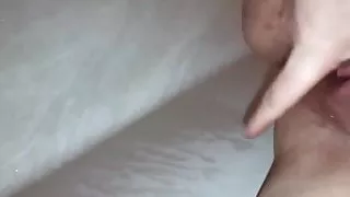 Hairy BBW fingers herself to turn me on