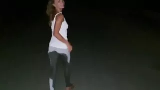 Fucking piss slut pisses herself then takes her bf's piss