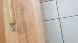 Hot black lady picking up Jamaican food