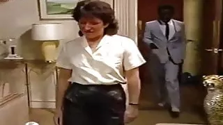 Leather pants 80s , horny milf