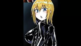 Cumming On Latex Anime Girl