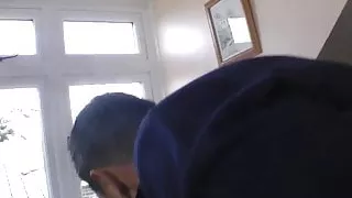 Mature in stockings gets doggystyled