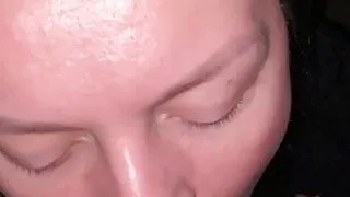 Slow-motion cum in mouth milf