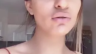 Turkish Bitch eats Banana on Live Stream