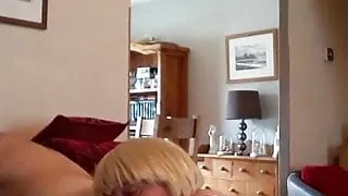 Filthy slut sucks my cock and rims my ass.