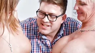 AmateurEuro -Hiltrude & Liss Longlegs Have Hard Sex With Neighbor